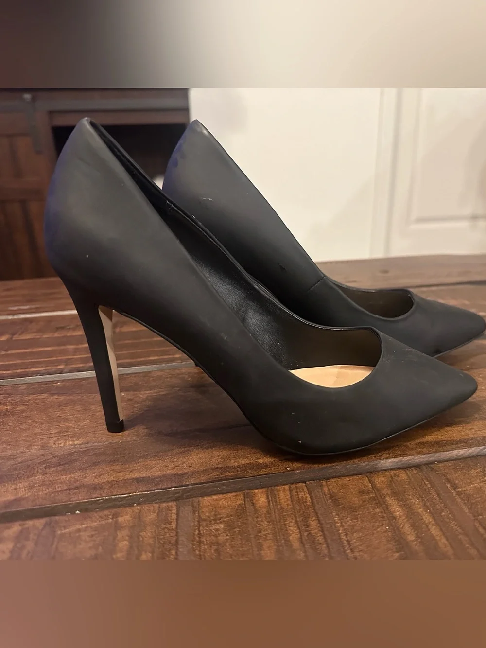 Mix No. 6 Matte Black Pointed-Toe Pumps
